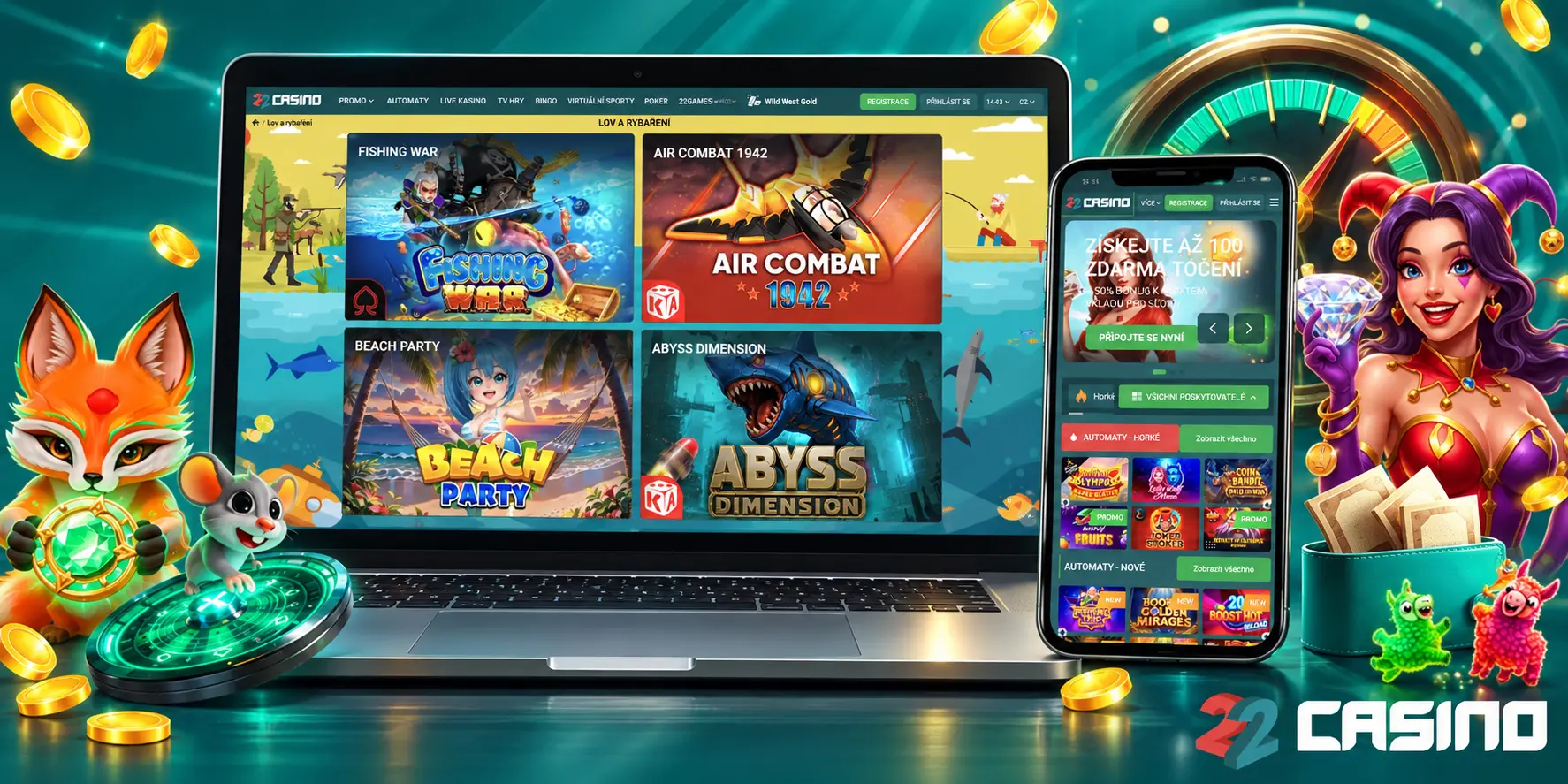 Týdenní promo akce u 22Casino