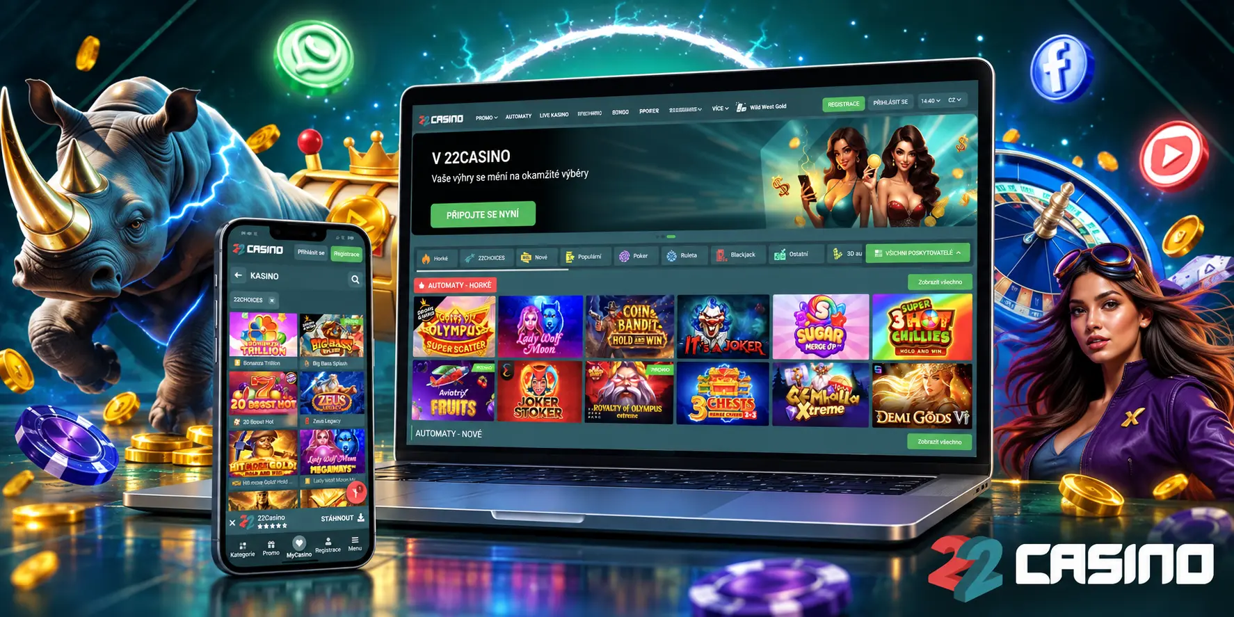 Jak se přihlásit do 22Casino?
