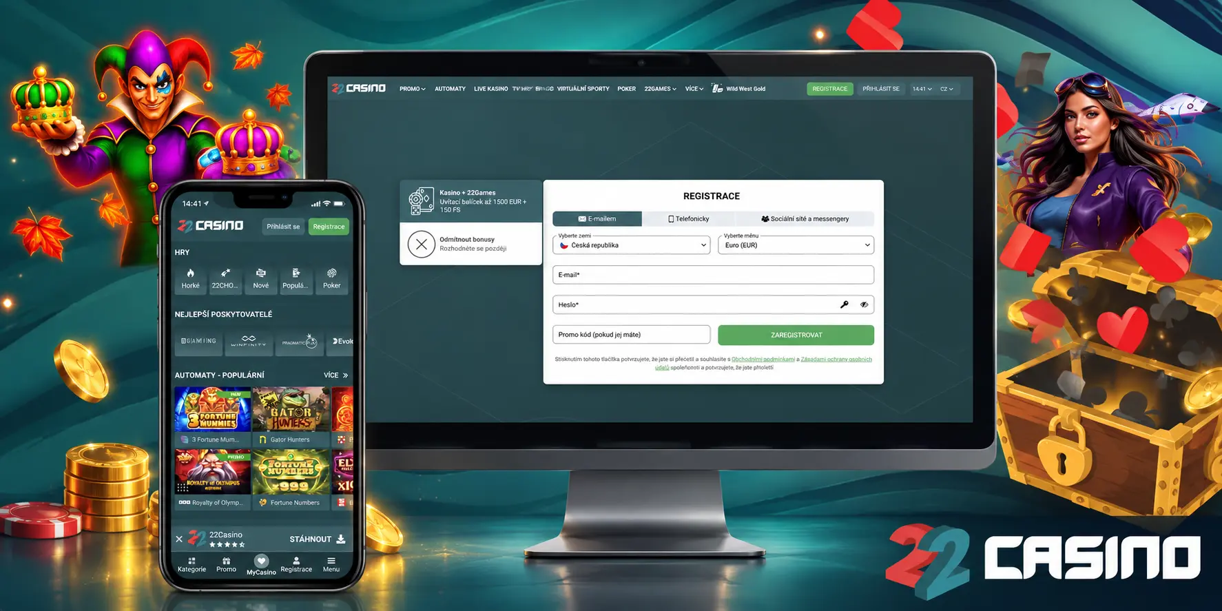 Platební metody a měny 22Casino