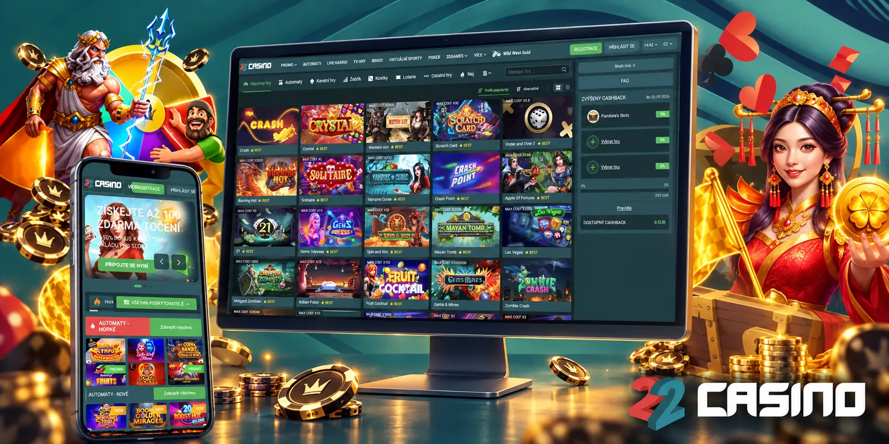 S čím vám podpora 22Casino pomůže